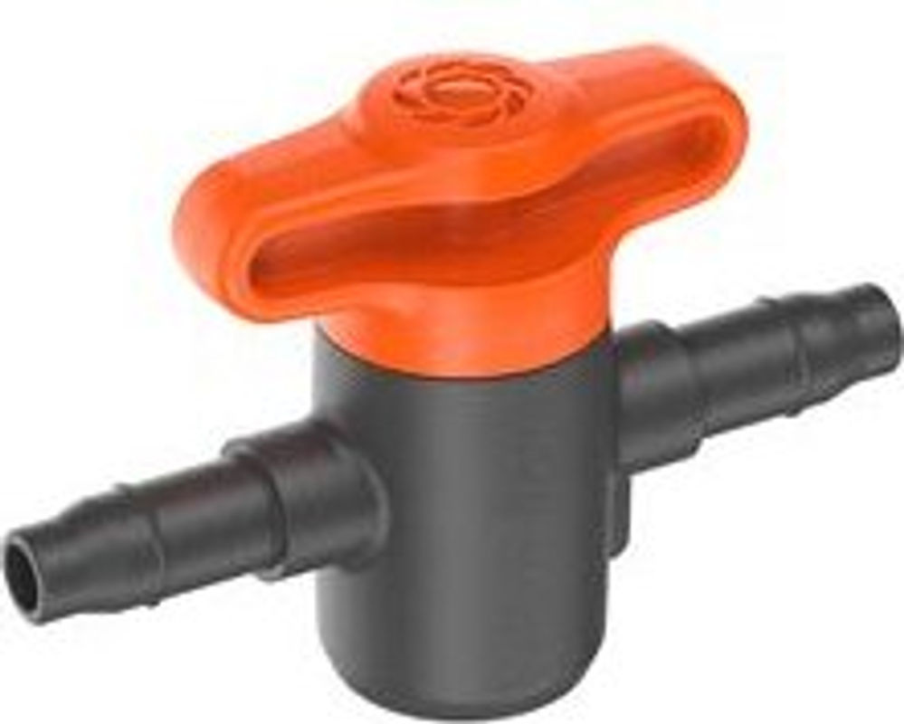 Gardena Micro-Drip-System Regulier- und Absperrventil mit Quick Coupling, 2 Stück, Orange/Schwarz, 3/16 Zoll - Bild 2