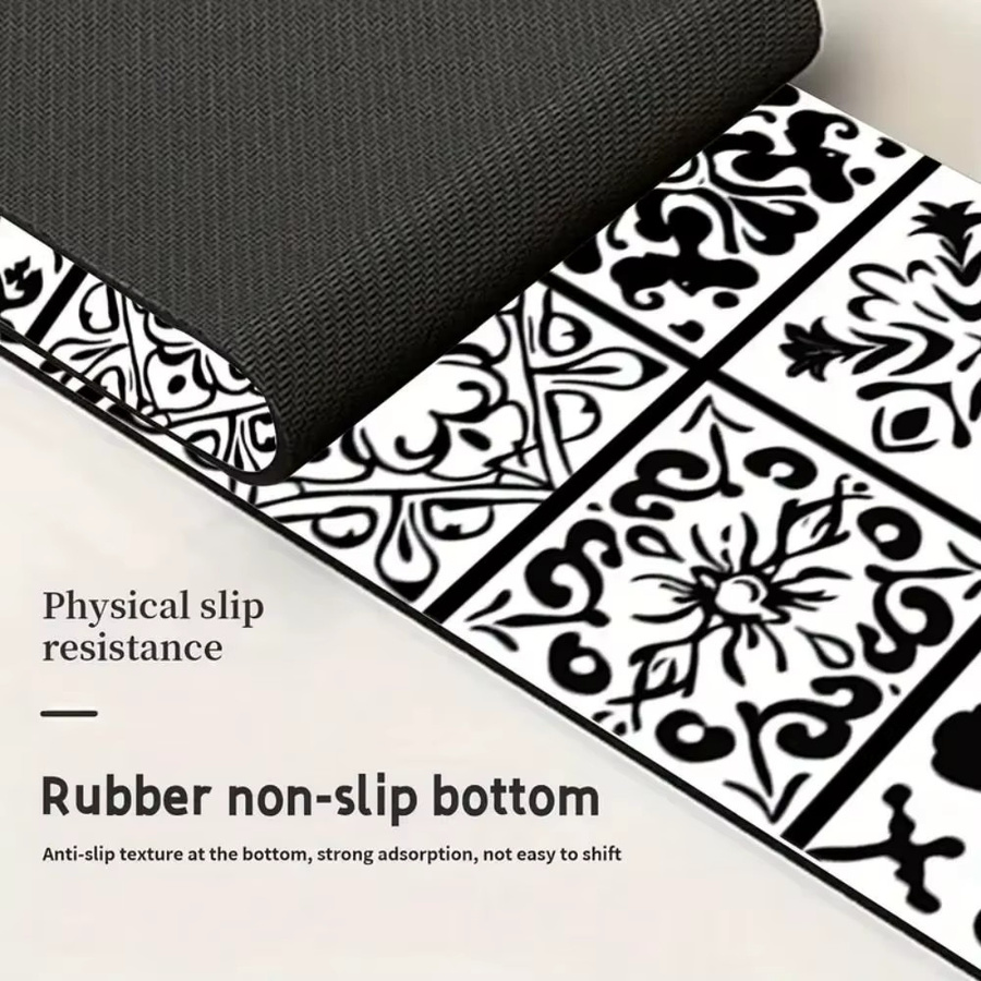 VIKAMA Bohemian Abtropfmatte für Küche und Badezimmer, rechteckiges Wasserabsorptionspad für Arbeitsplatten, B/T: 38,0 x 38,0 cm, Höhe: 1,0 cm - Bild 6
