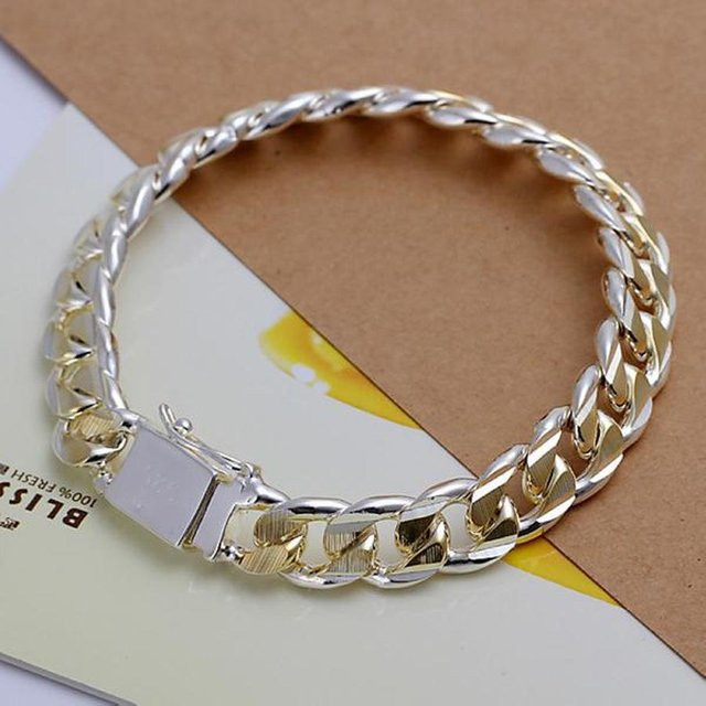 GINSTONELATE Armband, Silber, 10mm, Unisex - Bild 1
