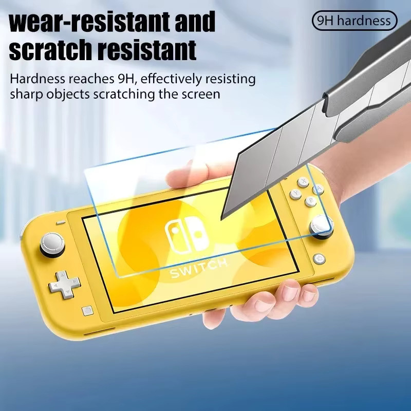 Displayschutzfolie aus gehärtetem Glas für Nintendo Switch OLED und Nintendo Switch Lite, transparent, 1 bis 5 Stück - Bild 5