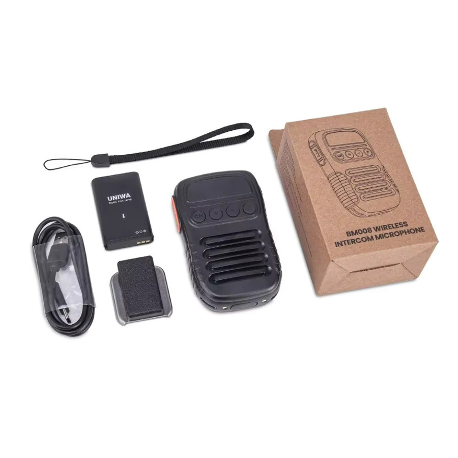 UNIWA BM008 Zello SOS PTT-Knopf Mikrofon in Schwarz mit 1800mAh und Bluetooth für Mobiltelefone und Walkie-Talkies - Bild 6