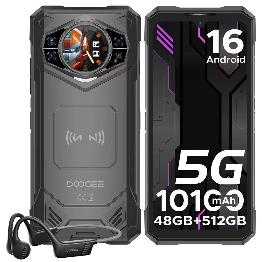 DOOGEE S200 X 5G Outdoor-Smartphone in Schwarz mit 6,72 Zoll Display, Dimensity 7050, 1,32 Zoll AMOLED Rückdisplay, 12GB RAM und 512GB Speicher sowie 10100mAh Akku - Bild 7