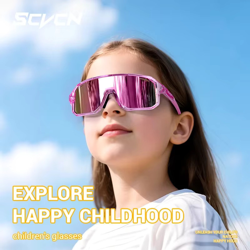 SCVCN Sportsonnenbrille, Vollrand, Kunststoff, Kinder - Bild 1