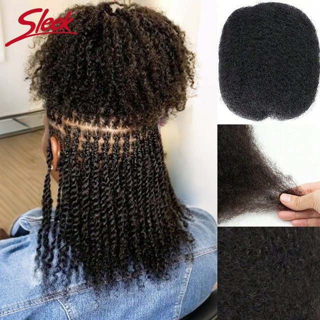 Brasilianisches QVR Afro Kinky Bulk Echthaar, Virgin Natural Brown, 50 g - Bild 1