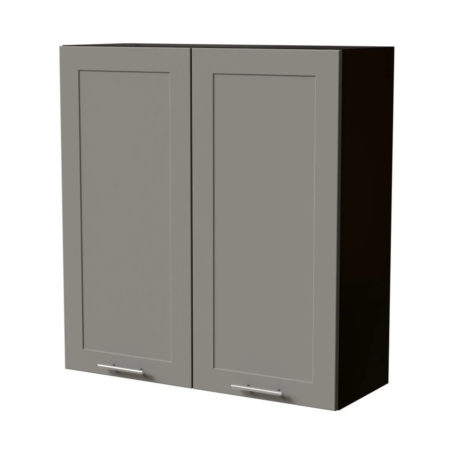 Feldmann-Wohnen Hängeschrank Oslo W4 in Schwarz und Dust Grey Matt mit Soft-Close-Türen, B/T/H: 90 x 32,5 x 96 cm - Bild 2