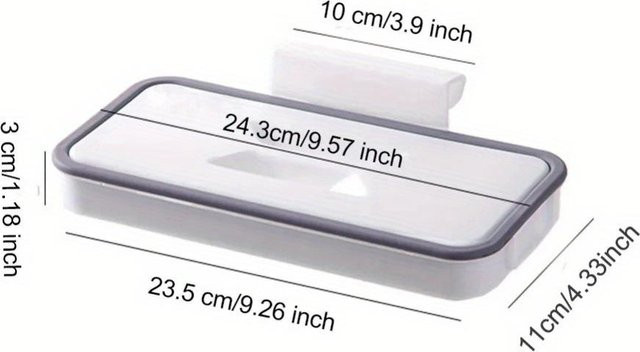Yiran Furniture Küchenorganizer zum Aufhängen für Müllbeutel und Schwämme, weiß, B/T/H: 23,5 x 11,0 x 3,0 cm - Bild 1