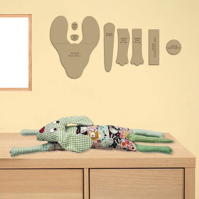 YOMDID 8 Stück Memory Dog Crafts Schablonen-Set aus Kunststoff in Beige für DIY-Bastelarbeiten und Nähprojekte - Bild 1
