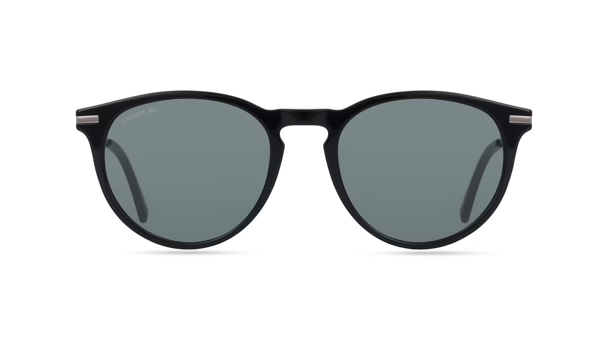 Lacoste L609SND Sonnenbrille, Vollrand, Panto, Kunststoff, Unisex, Schwarz, Grün - Bild 1