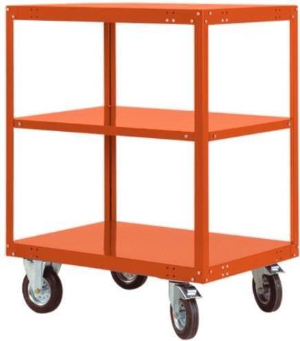 Manuflex Etagenwagen TRANSOMOBIL TP4033.2001 in Rotorange (RAL 2001) aus Stahl - Bild 1
