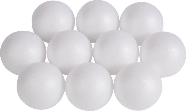 VBS Styroporkugeln in Weiß, 10 Stück, Durchmesser: 6 cm - Bild 1