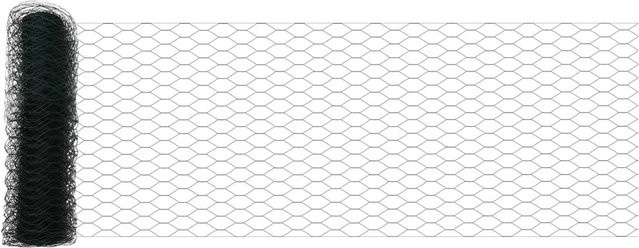 vidaXL Hexagonzaun in Grün aus PVC, Breite: 0,6 m, Länge: 10 m - Bild 1
