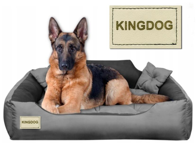 Kingdog Hundebett aus Mikrofaser in Grau, rechteckiges Design - Bild 4