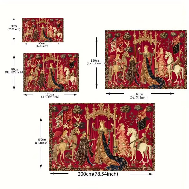 VIKAMA Teppich im französischen Landhausstil, Vintage-Design, rutschfest und schmutzabweisend, Farbe: Rot - Bild 3