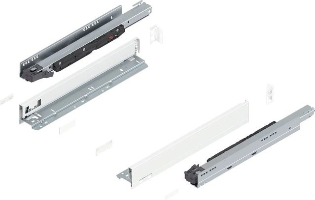 Blum Legrabox Pure Set Schubladensystem mit Blumotion Soft-Close, Nennlänge: 450 mm, Tragkraft: 70 kg, Farbe: Seidenweiß - Bild 1