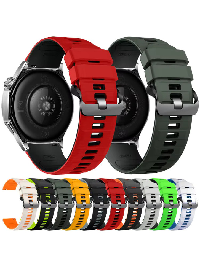 Huami Uhrenarmband Silikon, 22 mm, Schwarz, Unisex - Bild 5