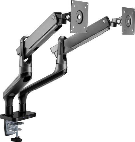 My Wall Monitor-Tischhalterung HL 22-2L Schwarz, Neigbar, Drehbar und Schwenkbar für Displays von 43,2 cm bis 81,3 cm - Bild 1