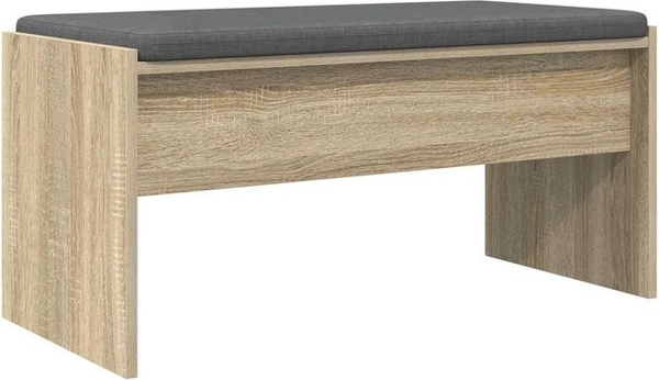 vidaXL Flurbank mit Kissen in Sonoma-Eiche, B/T/H: 83 x 38 x 40 cm
