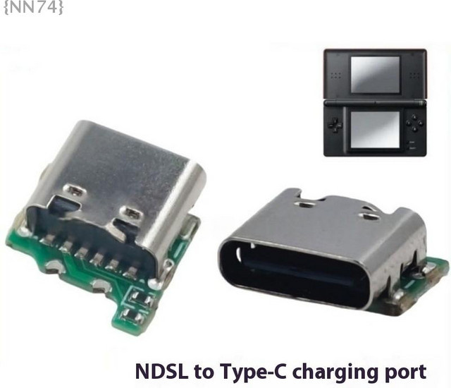 JETTING USB-C Ladebuchse Ersatz für NDS Lite in Silber - Bild 1