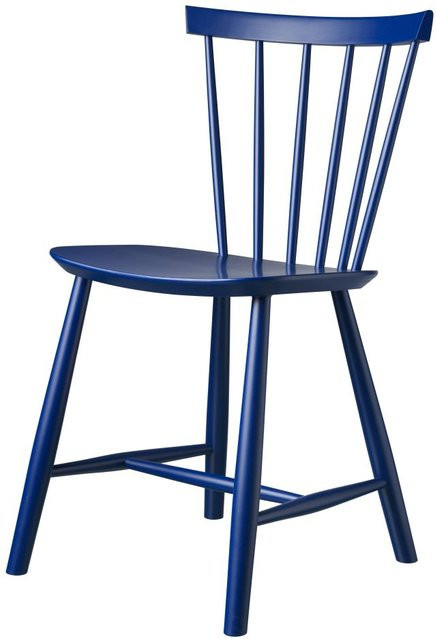 FDB Møbler J46 Stuhl aus Buchenholz in Blau mit skandinavischem Design - Bild 1