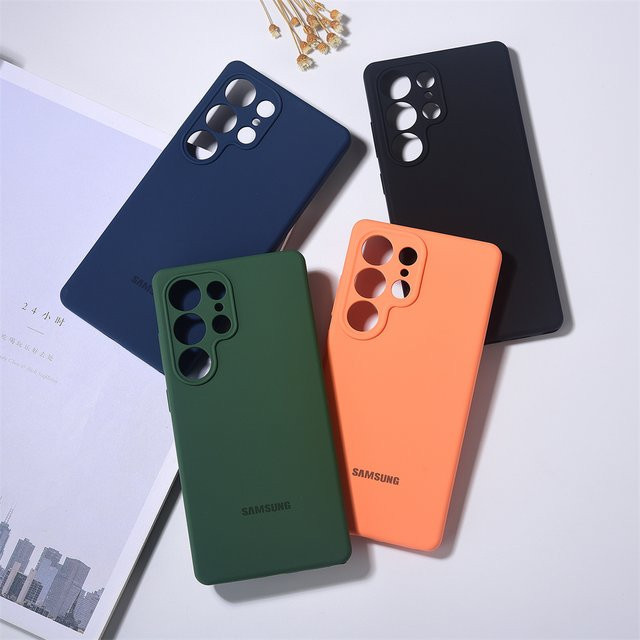 Samsung Galaxy S25 Ultra und S25+ Handyhülle aus weichem Silikon in Orange - Bild 1