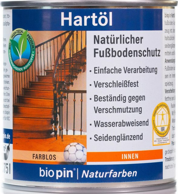 Biopin Hartöl Farblos Wasserabweisend 375 ml - Bild 1