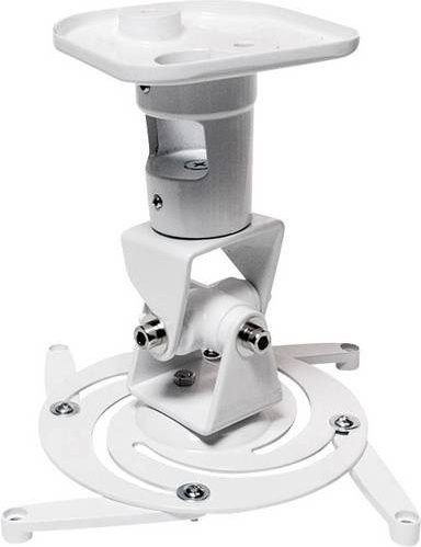LogiLink BP0003 Beamer-Deckenhalterung in Weiß, neigbar und drehbar mit einem maximalen Boden- bzw. Deckenabstand von 22 cm - Bild 1