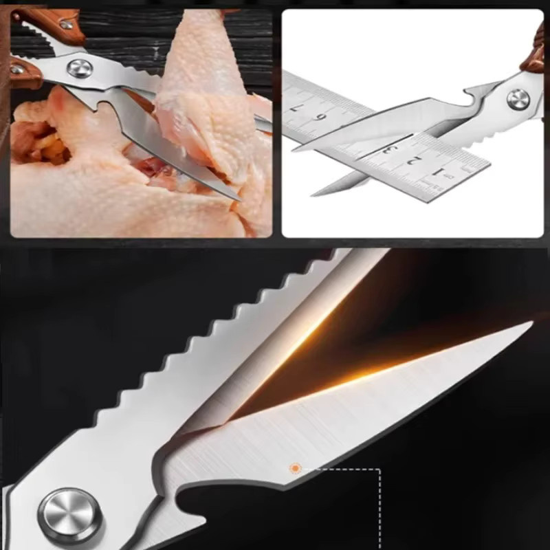WXCOO Mehrzweck-Küchenschere aus Edelstahl für Hühnerknochen und Fischschuppen - Bild 4