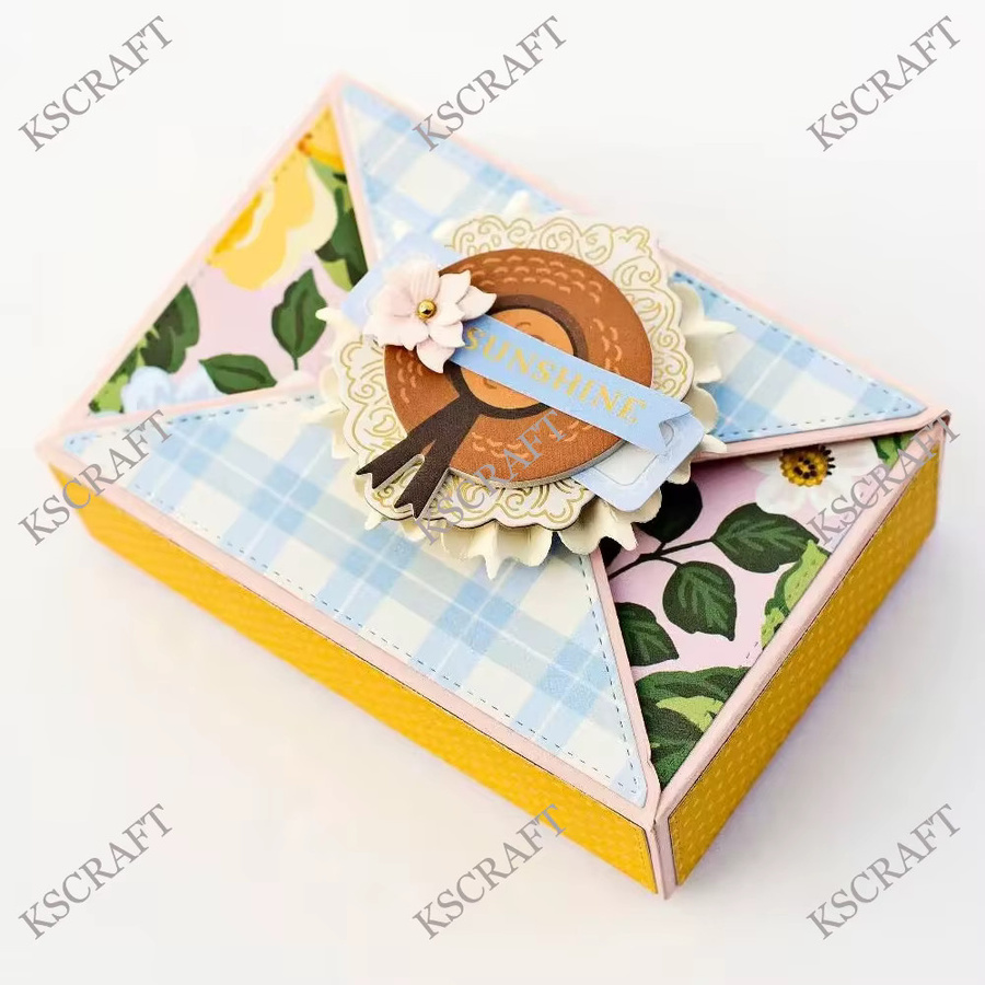 KSCRAFT Stanzformen Briefumschlag-Geschenkbox für DIY-Scrapbooking und Papierkarten, Multicolor - Bild 1