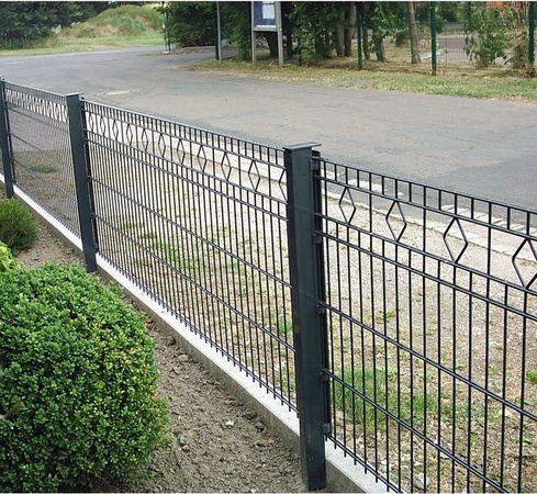 Deutsche Zauntechnik Doppelstabmattenzaun Barcelona aus Stahl, Anthrazit, Höhe: 100 cm, Länge: 40 m