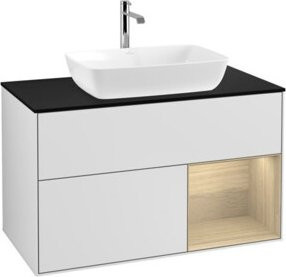 V&B Waschtischunterschrank Finion 100 Wandbeleuchtung in Weiß lackiert B/T/H: 100 x 50,1 x 50,1 cm - Bild 1