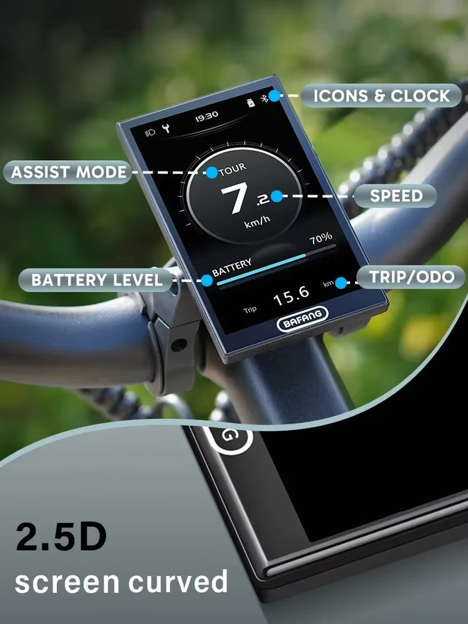 Bafang Bluetooth Motordisplay DPC010-CAN in Schwarz kompatibel mit M560 M600 M510 M820 M500 M420 M200 M300 M410 - Bild 3