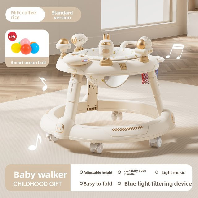 Baby Walker Anti-Kipp, höhenverstellbar, Push & Ride Learning Walking Aid - Bild 1