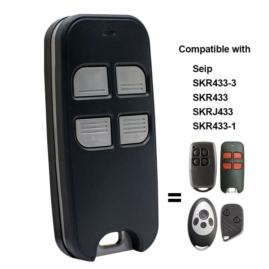 SEIP Tor-Tür-Fernbedienung SKR433-3 Garagentoröffner mit 433,92 MHz Rolling Code in Schwarz - Bild 2