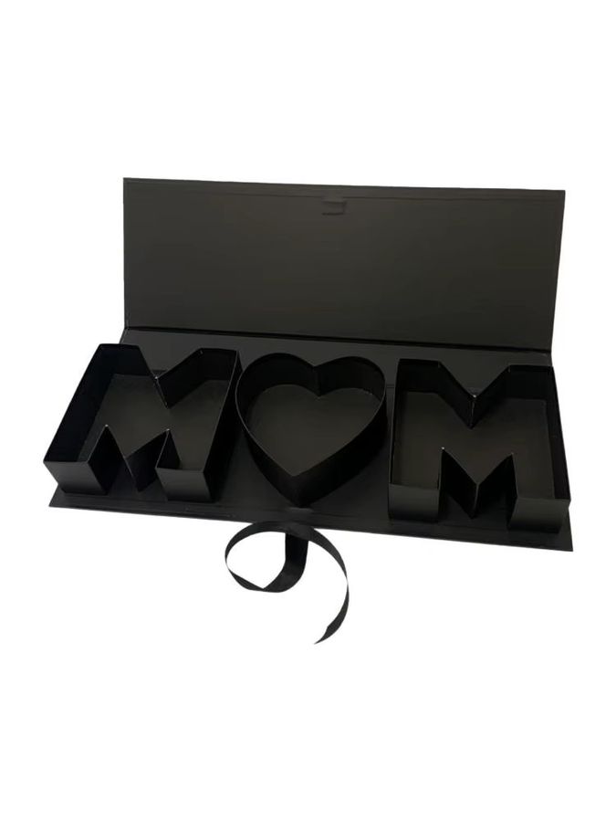 Kesoto Leere Blumenbox in Buchstabenform, Schwarz, DIY-Geschenkbox für Muttertag, Valentinstag oder Jubiläen - Bild 6