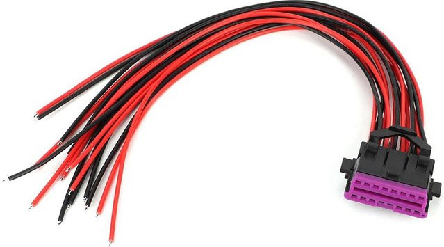 Shoemst OBD2 16Pin Stecker Adapter Verlängerungskabel Weiblich in Schwarz - Bild 1