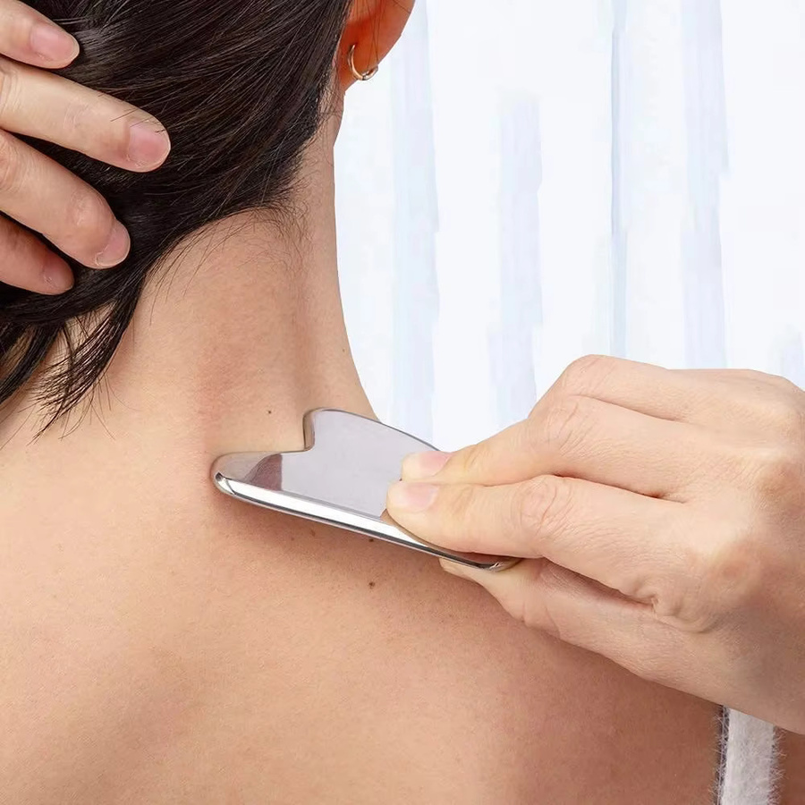 STAWHO Gua Sha Gesichtswerkzeug aus Edelstahl, Unisex - Bild 5