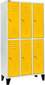 Schäfer Shop Select Kleiderspind mit 6 Abteilen, Zylinderschloss und Füßen, Farbe: Rapsgelb, Breite: 300 mm - Bild 1