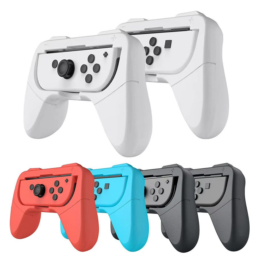 2er-Set verschleißfeste Videospiel-Controller Griffe aus ABS in Schwarz kompatibel mit Nintendo Switch Joy-Con - Bild 2