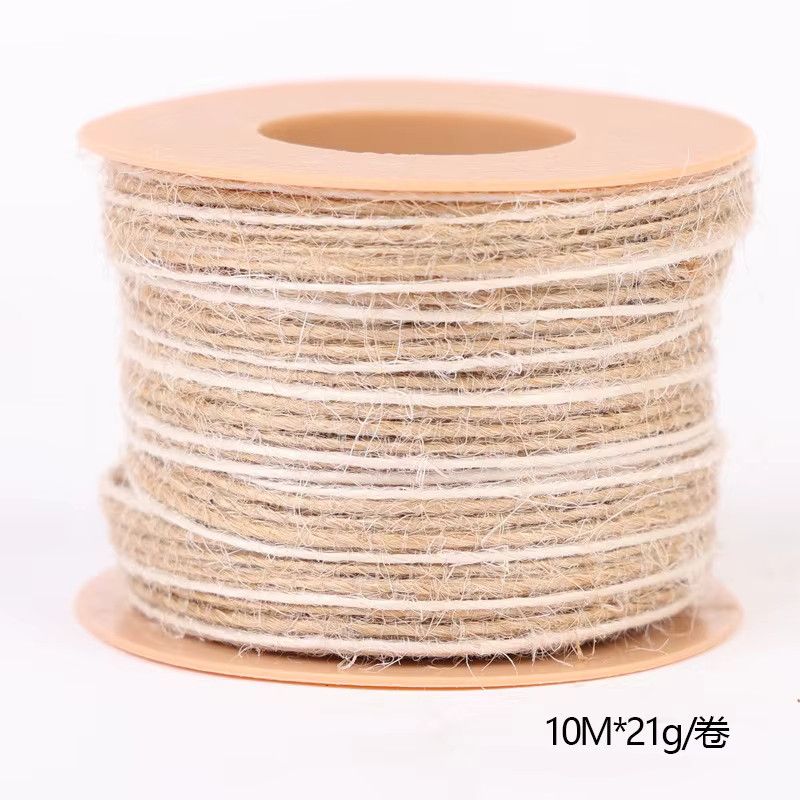 YTYIN Jute-Sackleinenband mit Spitze, 10 m Rolle, rustikales Band für Hochzeit, Party und DIY-Dekoration - Bild 4