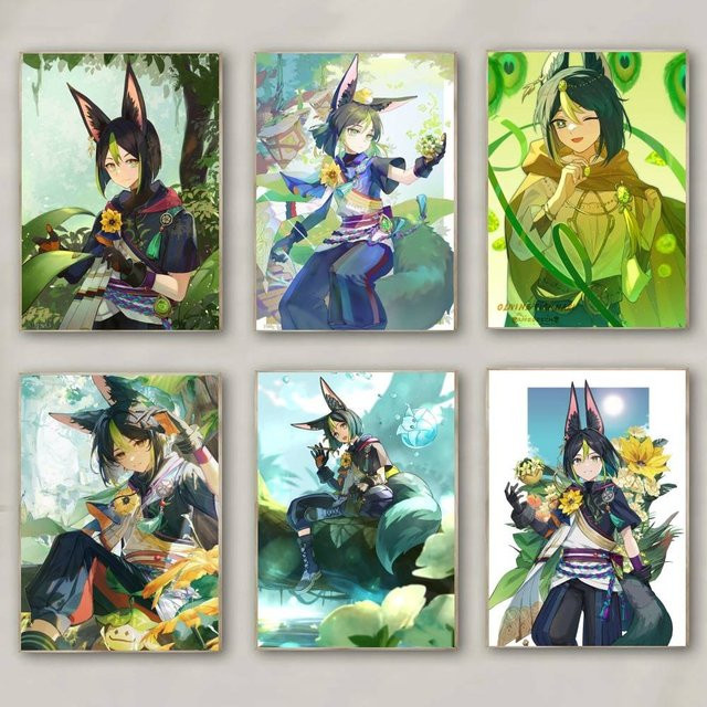 Genshin Impact Tighnari Poster von Kayou als HD Wandkunst für dein Wohnzimmer oder Schlafzimmer - Bild 1