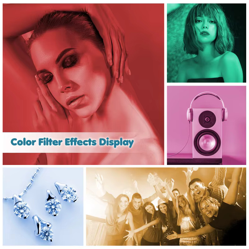 Godox 24er Set Farbkorrekturfilter für Rundkopf-Kamera-Blitze der V1-Serie und H200R in Multicolor - Bild 2