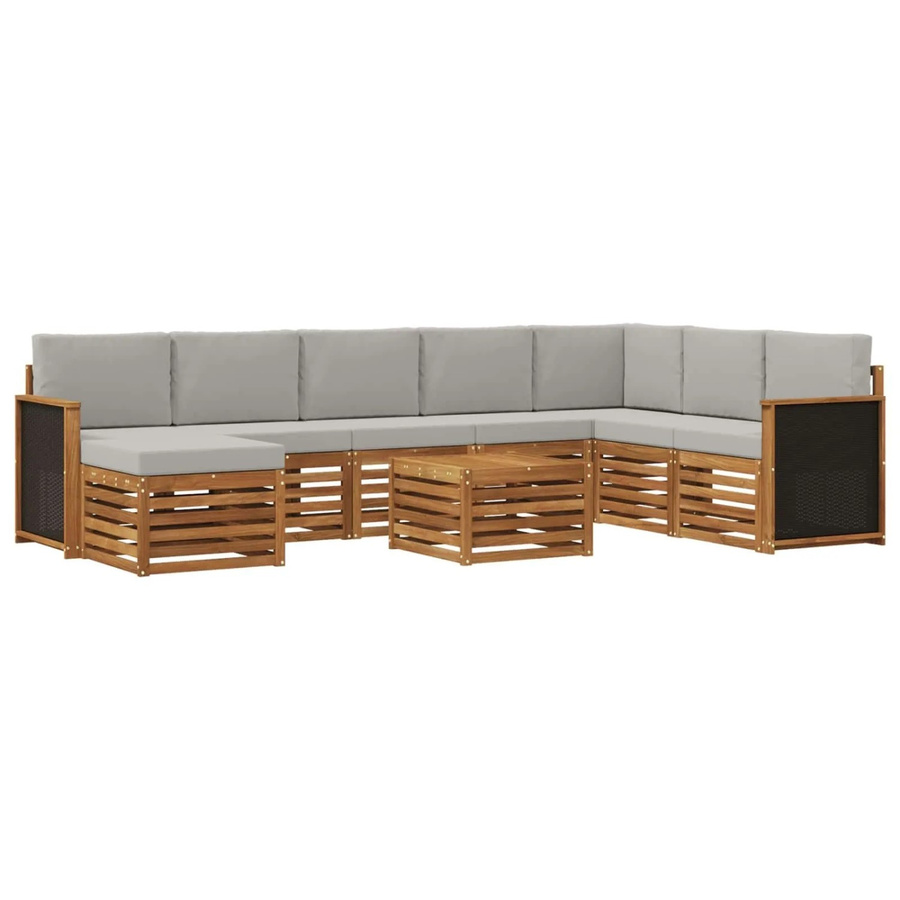 vidaXL Sofagarnitur aus Massivholz Akazie im modernen Latten-Design - Bild 2