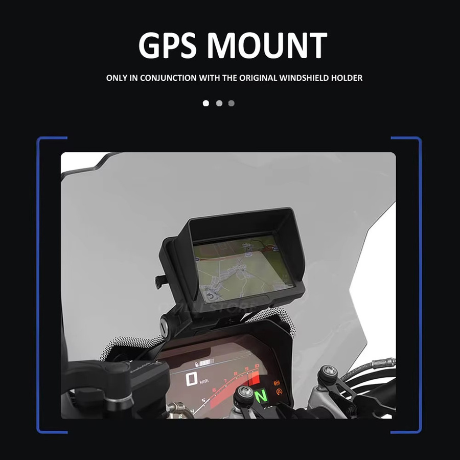 Otilli Motorrad GPS Halterung mit USB Ladegerät in Schwarz für BMW R1250RS - Bild 2