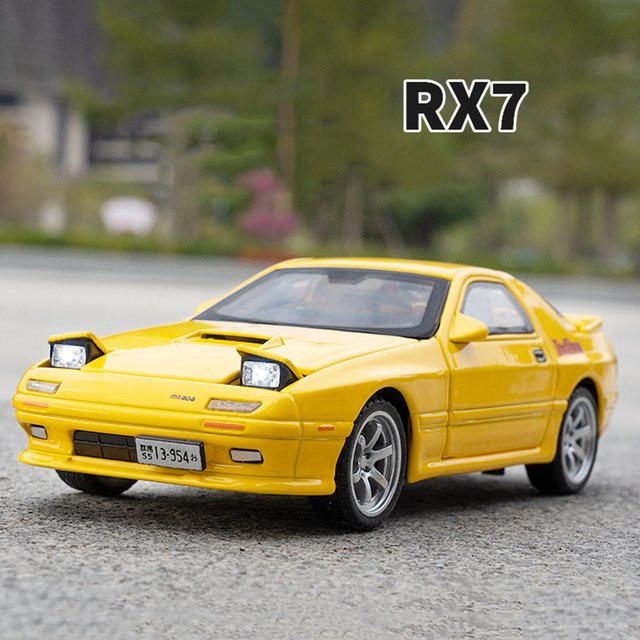 MAKEDA RX7-Legierungsdruckguss-Spielzeugautomodelle, Maßstab 1:32, mit Tonlicht, geöffnete Fahrzeuge - Bild 1