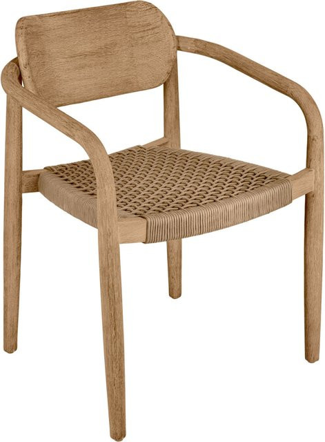 VEGA Outdoor Stuhl Mando im 2er Pack, Sitz beige, Gestell natur, B/T/H: 56,5 x 50 x 76 cm - Bild 1