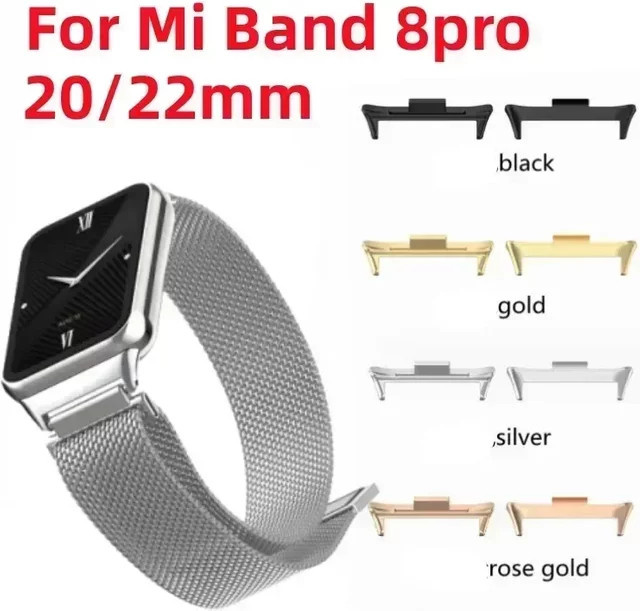 Xiaomi Adapter für Redmi Watch 4 5, Mi Band 9 8 Pro, Edelstahl, Silber - Bild 1