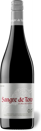 Sangre de Toro Alkoholfreier Wein Rotwein halbtrocken vegan 2023 0,75 l