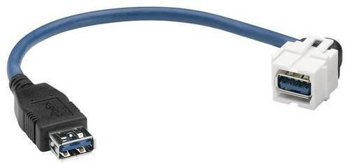 Hager USB 3.2 Gen 1 Einbaumodul mit USB-A Anschluss Keystone Multicolor - Bild 1