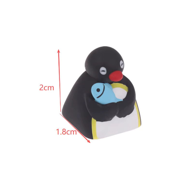 Personalisierte Anime-Pinguin Tastatur-Dekoration aus Harz für mechanische ESC-Tastenkappen in Schwarz - Bild 3