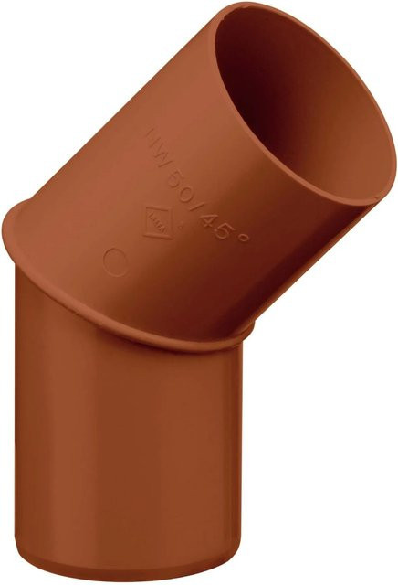 Inefa Fallrohrbogen 45 Grad aus PVC in Braun für die Dachentwässerung DN 85 - Bild 1